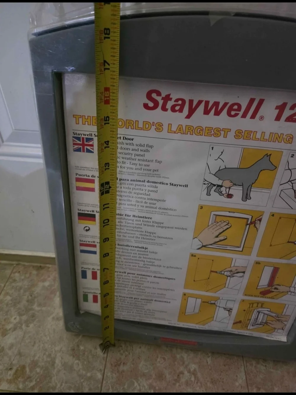 Staywell Security Lock Dog Door - Security Lock Pet Door - Gray